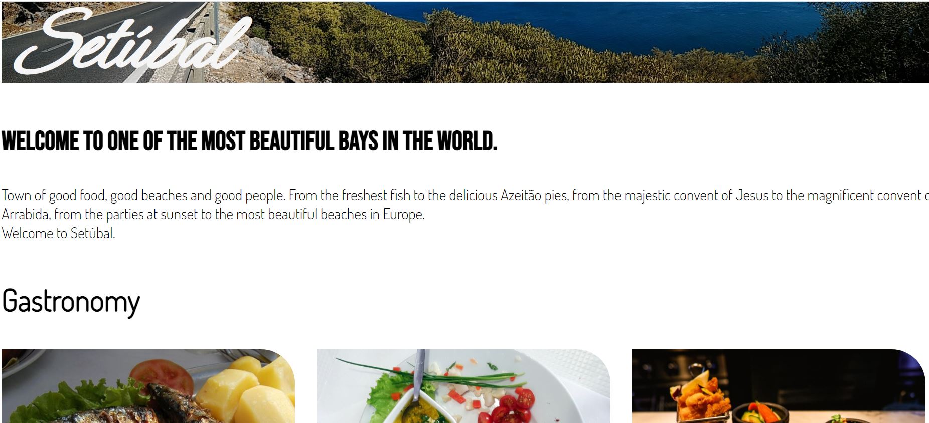 Setúbal Tourism Website