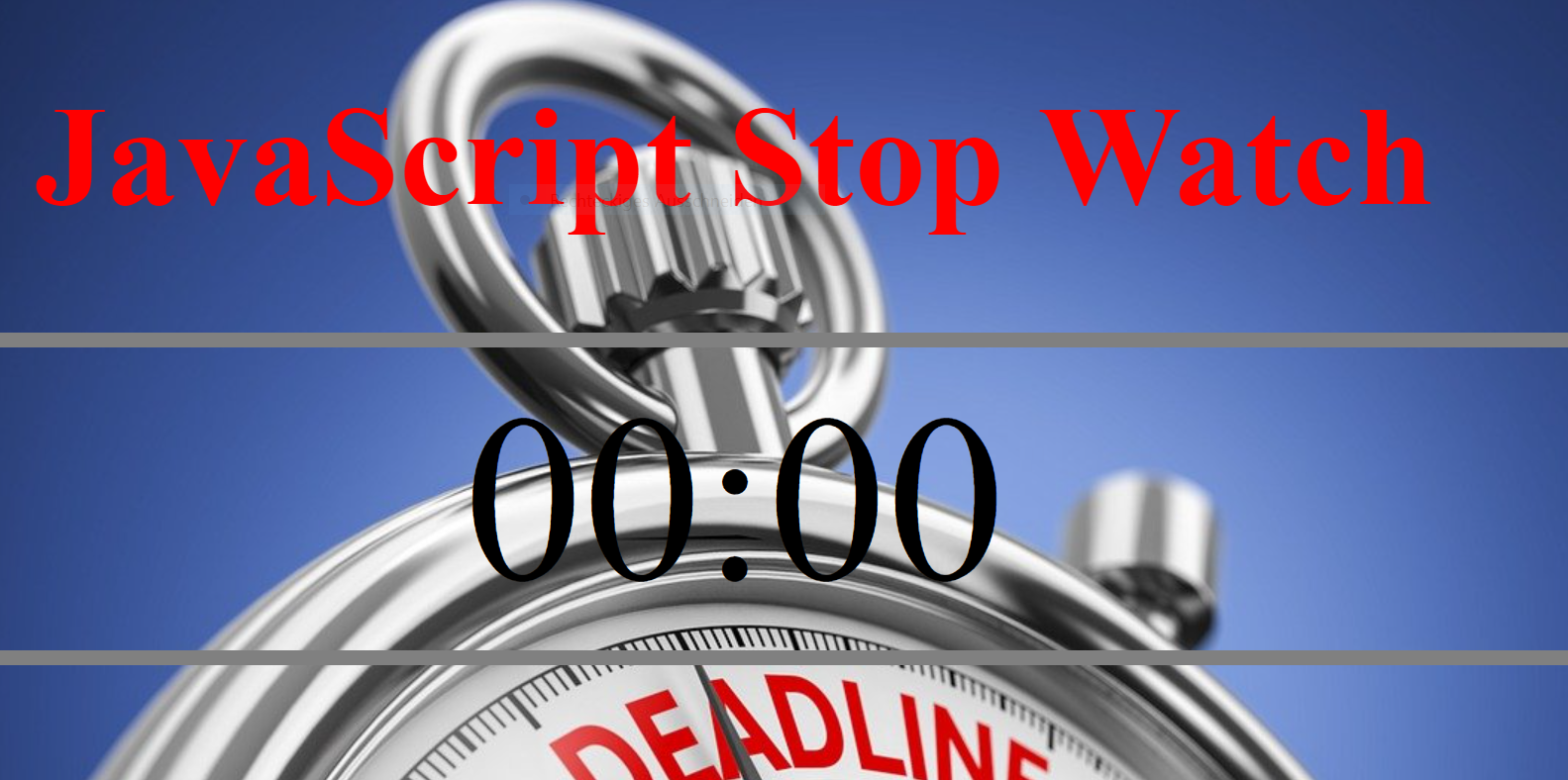 JavaScript StopWatch